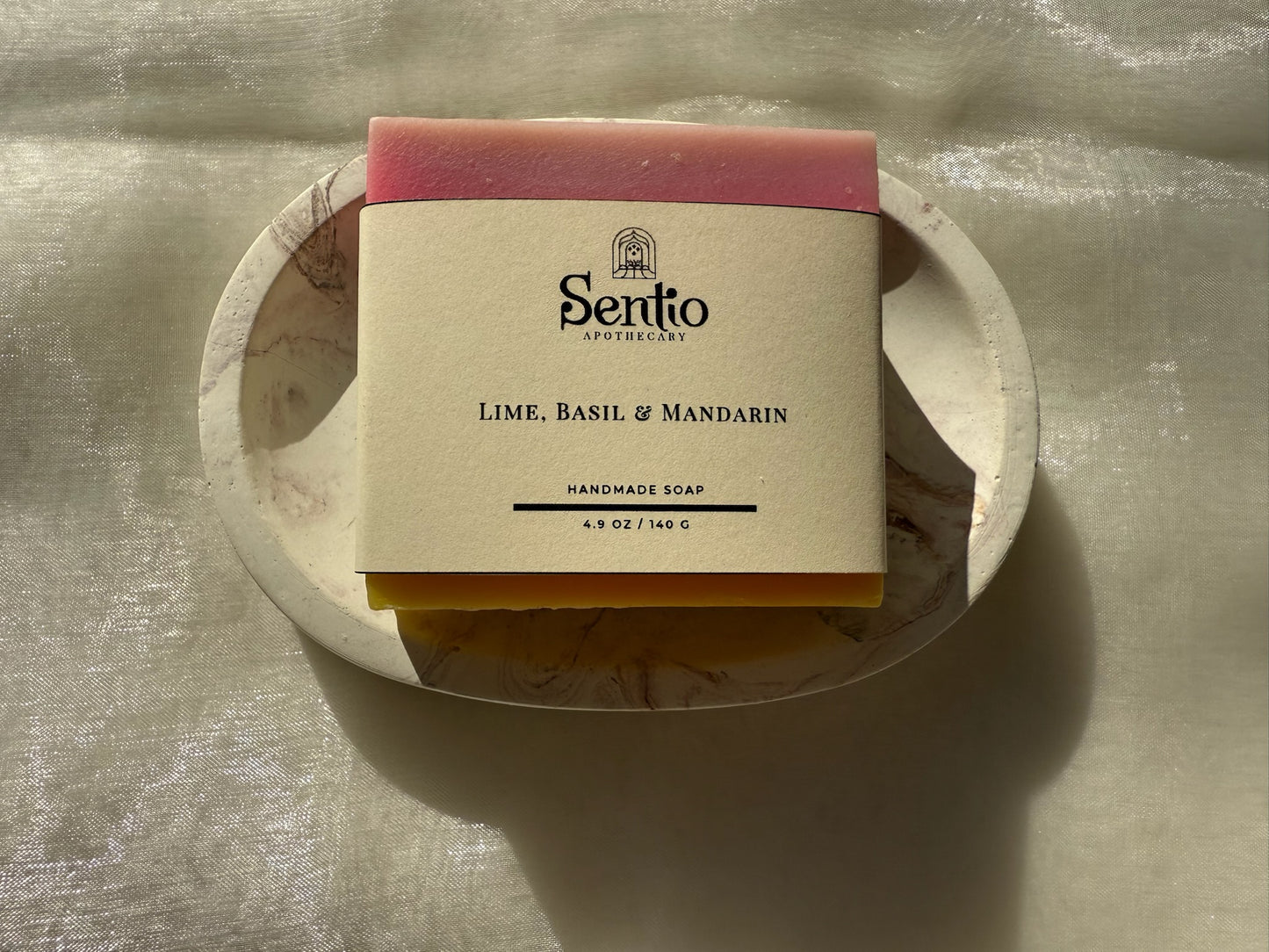 Lime, basil & mandarin soap
