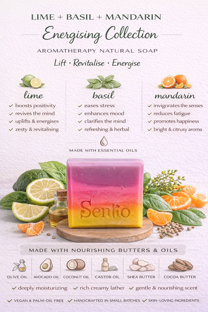 Lime, basil & mandarin soap