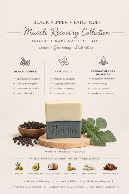 Black pepper & patchouli soap