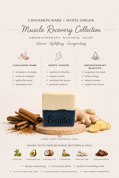 Cinnamon bark & white ginger soap