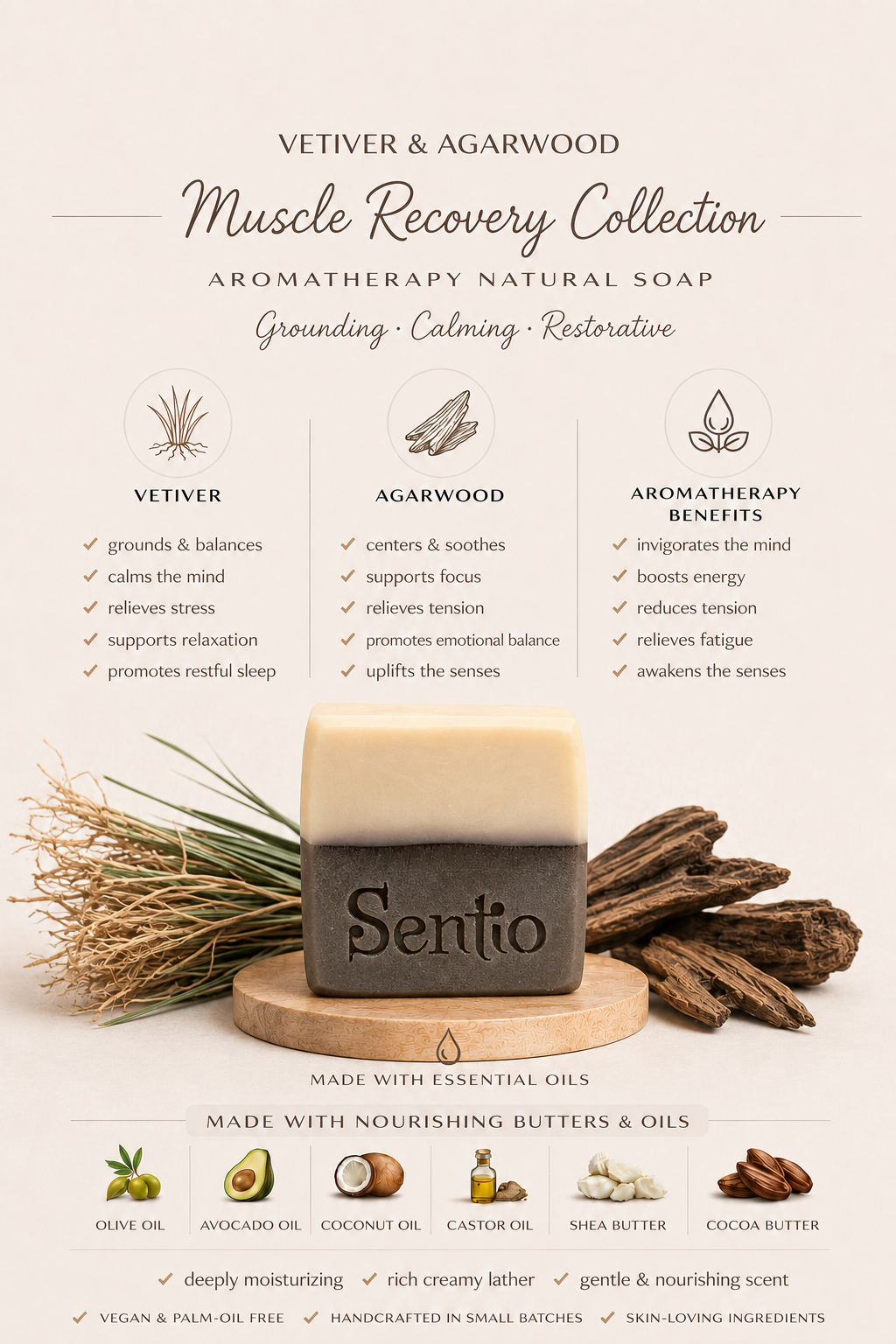 Vetiver & agarwood soap